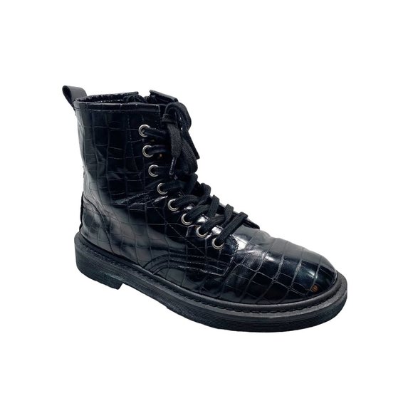Steve Madden Black Vegan Flann Combat Boots 7 - Picture 11 of 11